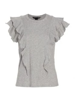 Veronica Beard Bea Ruffled T-Shirt