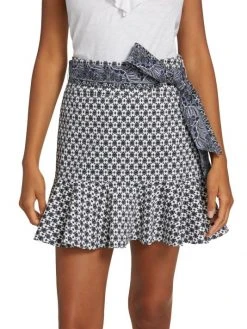 Veronica Beard Chesney Printed Flounce Miniskirt -Veronica Beard shop unnamed file 1045