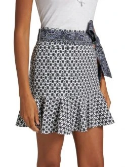 Veronica Beard Chesney Printed Flounce Miniskirt -Veronica Beard shop unnamed file 1046