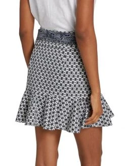 Veronica Beard Chesney Printed Flounce Miniskirt -Veronica Beard shop unnamed file 1047