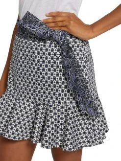 Veronica Beard Chesney Printed Flounce Miniskirt -Veronica Beard shop unnamed file 1048