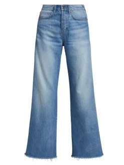 Veronica Beard Taylor High-Waisted Wide-Leg Jeans