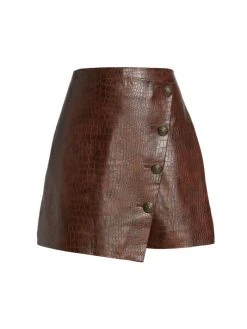 Veronica Beard Dinard Faux Leather Skirt