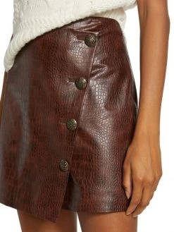 Veronica Beard Dinard Faux Leather Skirt -Veronica Beard shop unnamed file 1076