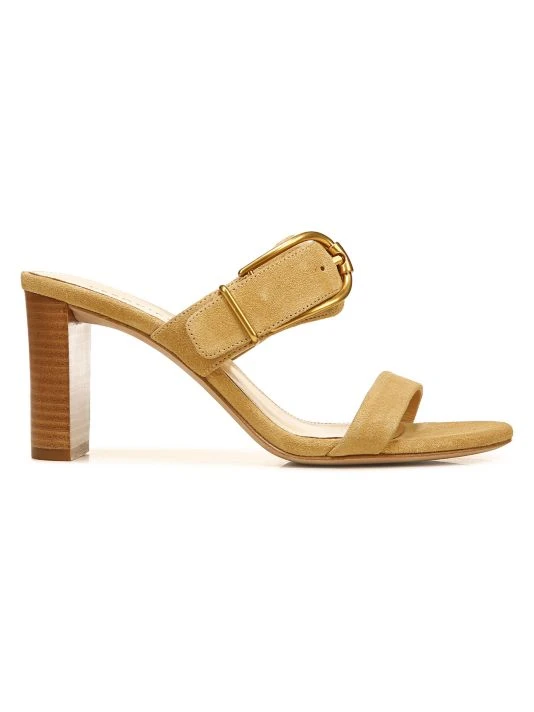 Veronica Beard Griddley Suede Buckle Mules Desert 5 Veronica Beard Griddley Suede Buckle Mules Desert - Image 3