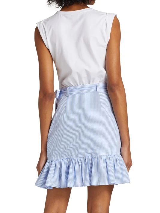 Veronica Beard Addyson Striped Cotton-Blend Wrap Dress 7 Veronica Beard Addyson Striped Cotton-Blend Wrap Dress - Image 5