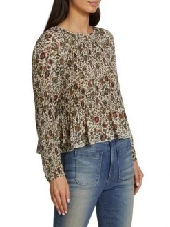 Veronica Beard Lewin Pleated Floral Top 12 Veronica Beard Lewin Pleated Floral Top -Veronica Beard shop unnamed file 1131