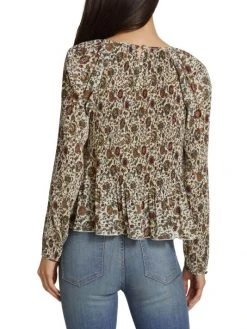 Veronica Beard Lewin Pleated Floral Top 13 Veronica Beard Lewin Pleated Floral Top -Veronica Beard shop unnamed file 1132