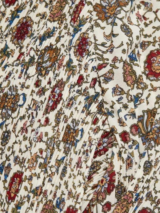 Veronica Beard Lewin Pleated Floral Top 9 Veronica Beard Lewin Pleated Floral Top - Image 7