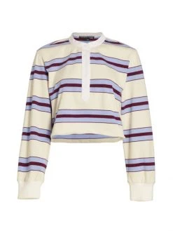 Veronica Beard Indri Cropped Rugby Top