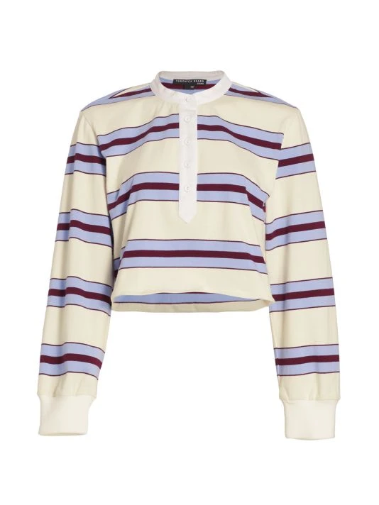 Veronica Beard Indri Cropped Rugby Top 3 Veronica Beard Indri Cropped Rugby Top