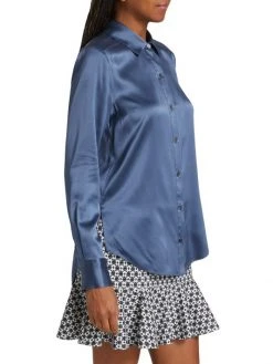 Veronica Beard Morgane Silk Button-Front Shirt -Veronica Beard shop unnamed file 1156