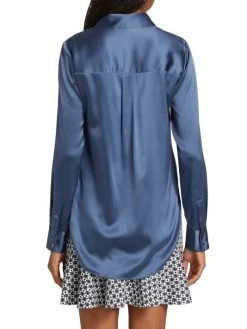 Veronica Beard Morgane Silk Button-Front Shirt -Veronica Beard shop unnamed file 1157