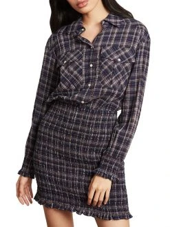 Veronica Beard Melnar Plaid Mini Dress