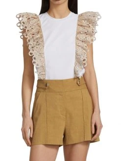 Veronica Beard Jadi Ruffled Cotton Tee 11 Veronica Beard Jadi Ruffled Cotton Tee -Veronica Beard shop unnamed file 1217
