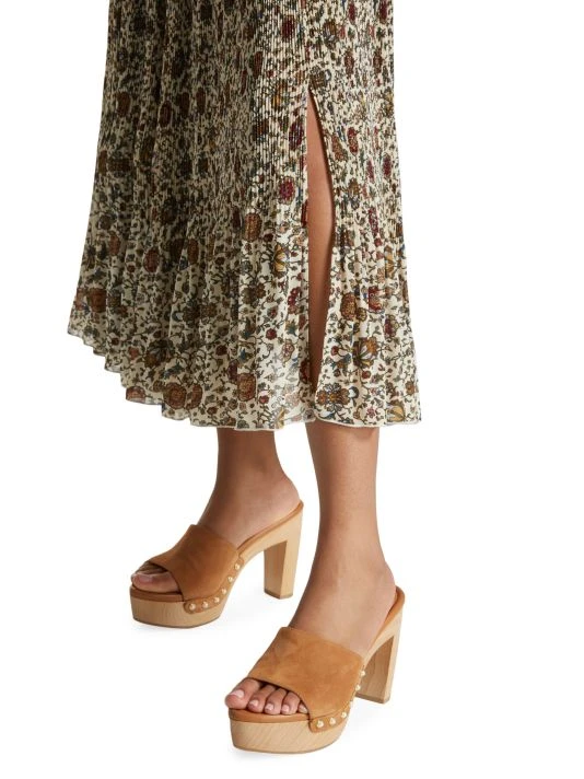 Veronica Beard Levine Pleated Floral Skirt 8 Veronica Beard Levine Pleated Floral Skirt - Image 6