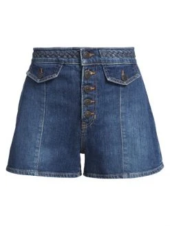 Veronica Beard Sophie Braided Stretch Denim Short