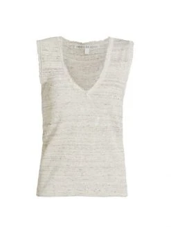 Veronica Beard Shaz Linen-Blend Knit Tank
