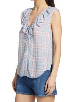 Veronica Beard Leina Ruffled Checkered Button-Front Shirt 12 Veronica Beard Leina Ruffled Checkered Button-Front Shirt -Veronica Beard shop unnamed file 1272