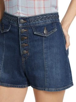 Veronica Beard Sophie Braided Stretch Denim Short 14 Veronica Beard Sophie Braided Stretch Denim Short -Veronica Beard shop unnamed file 129