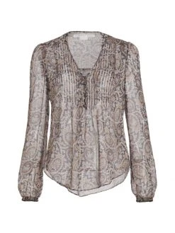 Veronica Beard Lowell Paisley Silk Blouse