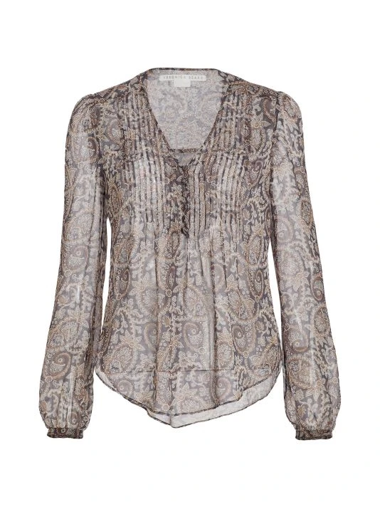 Veronica Beard Lowell Paisley Silk Blouse 3 Veronica Beard Lowell Paisley Silk Blouse