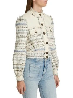 Veronica Beard Darren Cropped Tweed Jacket -Veronica Beard shop unnamed file 1312