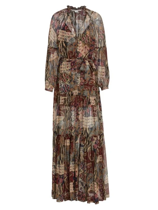 Veronica Beard Isra Printed Silk Maxi Dress 3 Veronica Beard Isra Printed Silk Maxi Dress