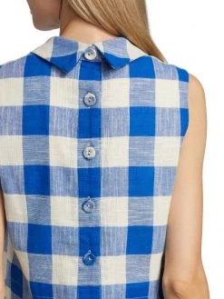 Veronica Beard Sylvana Cropped Sleeveless Plaid Top -Veronica Beard shop unnamed file 1368