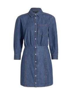 Veronica Beard Keston Snap-Front Denim Shirtdress
