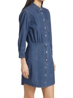 Veronica Beard Keston Snap-Front Denim Shirtdress -Veronica Beard shop unnamed file 1373