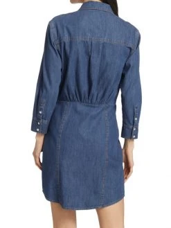 Veronica Beard Keston Snap-Front Denim Shirtdress -Veronica Beard shop unnamed file 1374