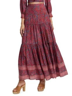 Veronica Beard Serence Floral Tiered Midi-Skirt -Veronica Beard shop unnamed file 1422