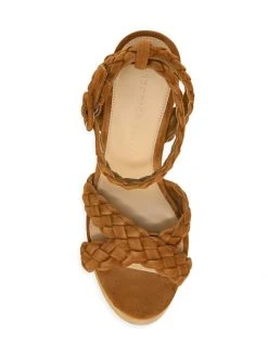 Veronica Beard Gael Suede Braided Ankle-Strap Platform Sandals -Veronica Beard shop unnamed file 1438