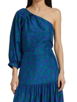 Veronica Beard Lyric One-Shoulder Silk Top -Veronica Beard shop unnamed file 1485