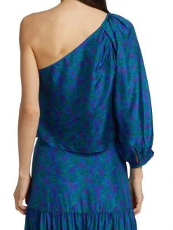 Veronica Beard Lyric One-Shoulder Silk Top -Veronica Beard shop unnamed file 1487