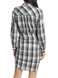 Veronica Beard Vilette Plaid Cotton-Blend Shirtdress -Veronica Beard shop unnamed file 149