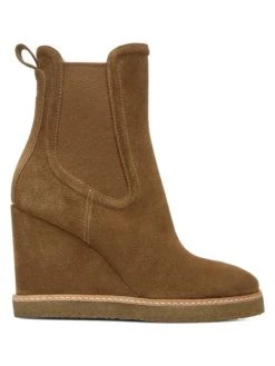 Veronica Beard Aari Suede Wedge Booties