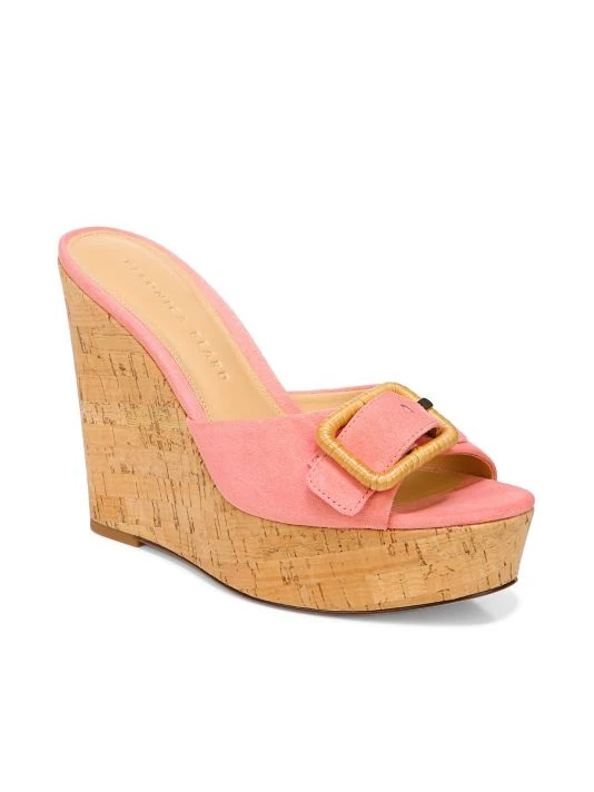 Veronica Beard Donata Suede Wedge Sandals Vanilla Cream 3 Veronica Beard Donata Suede Wedge Sandals Vanilla Cream - Image 2