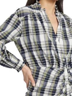 Veronica Beard Vilette Plaid Cotton-Blend Shirtdress -Veronica Beard shop unnamed file 150