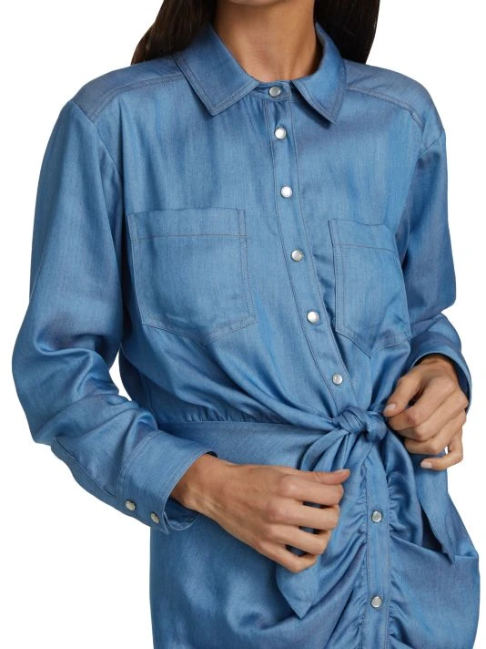 Veronica Beard Sierra Ruched Shirtdress 8 Veronica Beard Sierra Ruched Shirtdress - Image 6