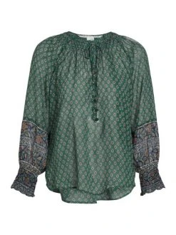 Veronica Beard Amato Paisley Silk Top