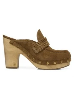 Veronica Beard Delia Suede Clogs