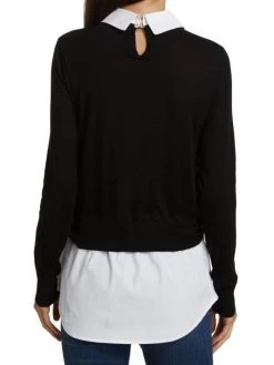 Veronica Beard Phoebe Mixed Media Top 6 Veronica Beard Phoebe Mixed Media Top -Veronica Beard shop unnamed file 1544