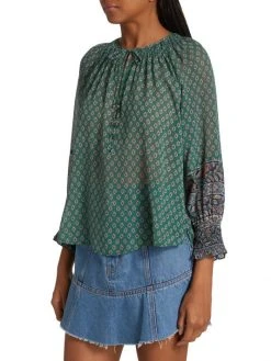 Veronica Beard Amato Paisley Silk Top -Veronica Beard shop unnamed file 155