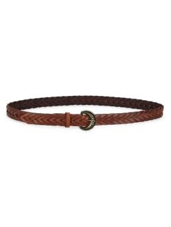 Veronica Beard Leo Braided Leather Belt Black -Veronica Beard shop unnamed file 1554