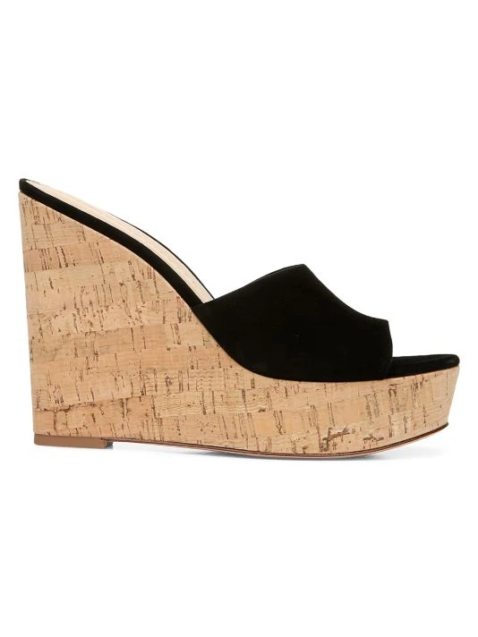 Veronica Beard Dali Suede & Cork Wedge Platform Sandals 3 Veronica Beard Dali Suede & Cork Wedge Platform Sandals