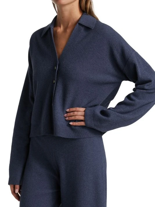 Veronica Beard Takira Long-Sleeve Polo Sweater 6 Veronica Beard Takira Long-Sleeve Polo Sweater - Image 4