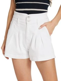 Veronica Beard Jaylen High-Rise Stretch Denim Shorts -Veronica Beard shop unnamed file 161