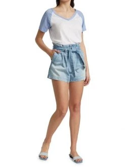 Veronica Beard Nori Paperbag Denim Shorts -Veronica Beard shop unnamed file 1624